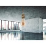 Bec LED, auriu, sticla chihlimbar, E27 Edison, AGL, dimmabil, Ø60, V:125, 1xE27 LED 4,5W 230V, 200lm, 1800K. - imagine 2