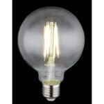 Bec cu LED din sticlă transparentă, ø: 95mm, I: 140mm, incl. 1x E27 LED 7W 230V, 850lm Sursă, 850lm Ieșire, 4000K - imagine 3
