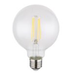 Bec cu LED din sticlă transparentă, ø: 95mm, I: 140mm, incl. 1x E27 LED 7W 230V, 850lm Sursă, 850lm Ieșire, 4000K - imagine 4