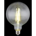 Bec LED decorativ din sticlă transparentă, reglabil, ø: 125mm, I: 175mm, incl. 1x E27 LED 7W 230V, 800lm sursă, 800lm ieșire, 4000K - imagine 2