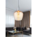 Bec LED decorativ din sticlă de chihlimbar, gradient clar, ø: 123mm, H: 163mm, incl. 1x E27 LED 4W 230V, 240lm sursă, 240lm ieșire, 1800K - imagine 2