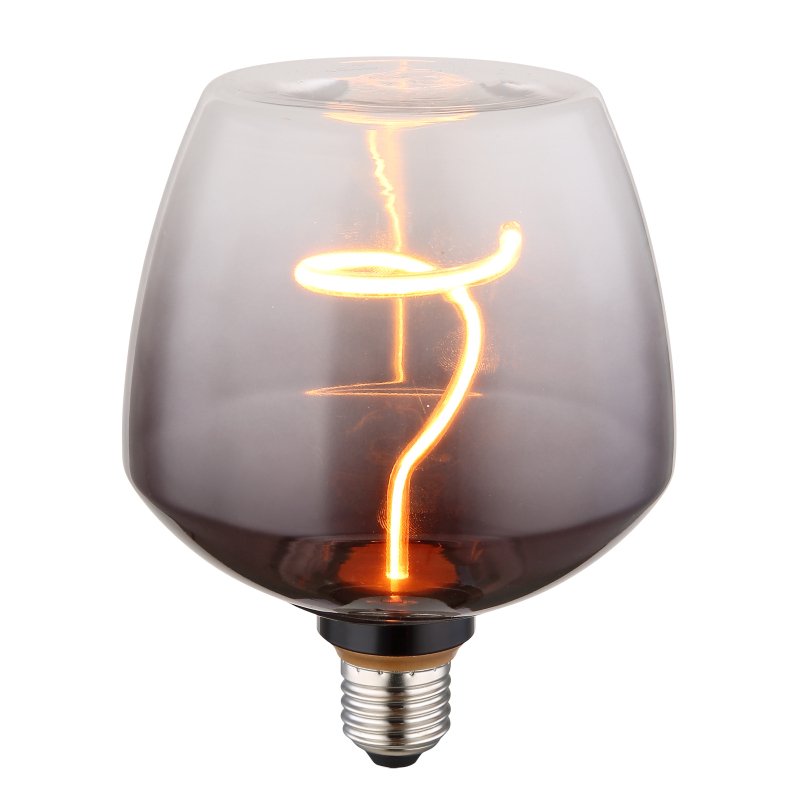 led-bulb-11539s-g28713 Bec LED decorativ, sticlă colorată fumurie, gradient clar, ø: 123mm, H: 163mm, incl. 1x E27 LED 4W 230V, sursă 140lm, putere 140lm, 1800K - imagine 1