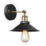 Aplica de perete negru, alama antic, WxH: 220x200, AL: 260,  excl.  1xE27 60W 230V