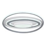 Plafoniera aluminiu ,alb, plastic alb, gri, funcție cu memorie, lumină de veghe, dimabil, telecomandă, culorile pot fi fixate, D: 570, H: 70, inclusiv 1xLED 60W 230V, sursă 4200lm, ieșire 2650lm, CCT 3.000-6.00 - imagine 5