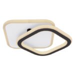 Plafoniera metal alb, metal negru mat, acril alb, partea superioară rotativă, LxLxH: 300x270x61, incl. 1xLED 30W 230V, sursă 3000lm, ieșire 1700lm, 3000K - imagine 4