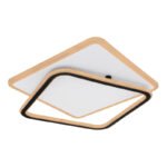 Plafoniera metal alb, metal negru, acril alb, partea superioară rotativă, funcție cu memorie, lumină de veghe, dimabilă, telecomandă, culori fixabile, 630x540x65, LED 55W 230V, sursă 5500lm, ieșire 3200lm, CCT 3.000-6.000 - imagine 5