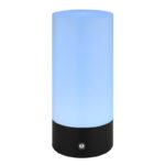 Lampă de masă metal negru mat, plastic opal, cablu PVC negru, touch on/off, touch dimmer, schimbător de culori RGB, excl. adaptor, USB-C - USB-C, IP44, ø: 88mm, H: 190mm, cablu 1000mm, incl. RGBW LED 1.8W 230V, sursă 160lm, ieșire 100lm, 2900K - imagine 4