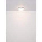Plafonieră metal alb, plastic opal, inel cromat, cristale de plastic transparent, ø: 400mm, H: 80mm, incl. LED 24W 230V, sursă 2500lm, ieșire 1400lm, 4000K - imagine 6