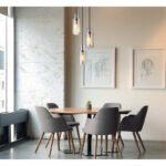 Lampă suspendată metal negru mat, sticlă de culoare fumurie, cablu PVC negru, înălțimea poate fi scurtată, ø: 320mm, H: 1200mm, excl. 3x E27 25W 230V - imagine 2