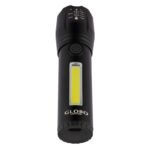 Lanternă aluminiu negru mat, plastic transparent, buton, comutator în trepte, USB-A 2.0/USB-C, efect de pâlpâire, con de lumină reglabil, luminează până la 80 m, H:115mm, incl. LED 3W 3V, 100lm ieșire, 5500K, incl. LED 3W 230V, 130lm ieșire, 5000K - imagine 4