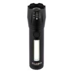 Lanternă aluminiu negru mat, plastic transparent, buton, comutator în trepte, USB-A 2.0/USB-C, efect de pâlpâire, con de lumină reglabil, luminează până la 80 m, H:115mm, incl. LED 3W 3V, 100lm ieșire, 5500K, incl. LED 3W 230V, 130lm ieșire, 5000K - imagine 5