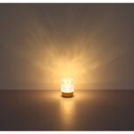 Lampă de masă plastic auriu mat, transparent efect cristal, pietre decorative roz (incl.), touch on/off, dimmer, excl. adaptor, USB-A 2.0/USB-C, se aprinde în timpul încărcării, ø: 78mm, H: 105mm, incl. LED 1W 230V, 110lm sursă, 95lm ieșire, 3000K - imagine 5