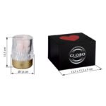 Lampă de masă plastic auriu mat, transparent efect cristal, pietre decorative roz (incl.), touch on/off, dimmer, excl. adaptor, USB-A 2.0/USB-C, se aprinde în timpul încărcării, ø: 78mm, H: 105mm, incl. LED 1W 230V, 110lm sursă, 95lm ieșire, 3000K - imagine 6