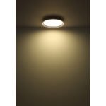 Plafoniera metal alb mat, acrilic negru mat, acrilic opal, ø: 390mm, H: 70mm, incl. LED 24W 230V, sursa 2600lm, iesire 1400lm, 3000K. - imagine 5