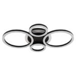 Plafonieră metal negru mat, acrilic opal, acrilic transparent, mai multe niveluri prin comutator de perete, culorile pot fi fixate, funcție de memorie, LxAxÎ: 530x355x61mm, incl. LED 40W 230V, sursă 5400lm, ieșire 2500lm, CCT 2700/4500/6500K - imagine 3