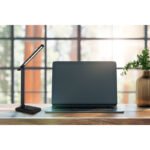 Lampă de masă plastic negru mat, plastic opal, touch on/off, touch dimmer, culorile pot fi fixate, excl. adaptor, cablu USB incl. lung. 1000mm, USB-A 2.0/USB-C, LxWxH: 420x287.5x556mm, incl. LED 3W 230V, sursă 270lm, ieșire 150lm, CCT 2800-6500K