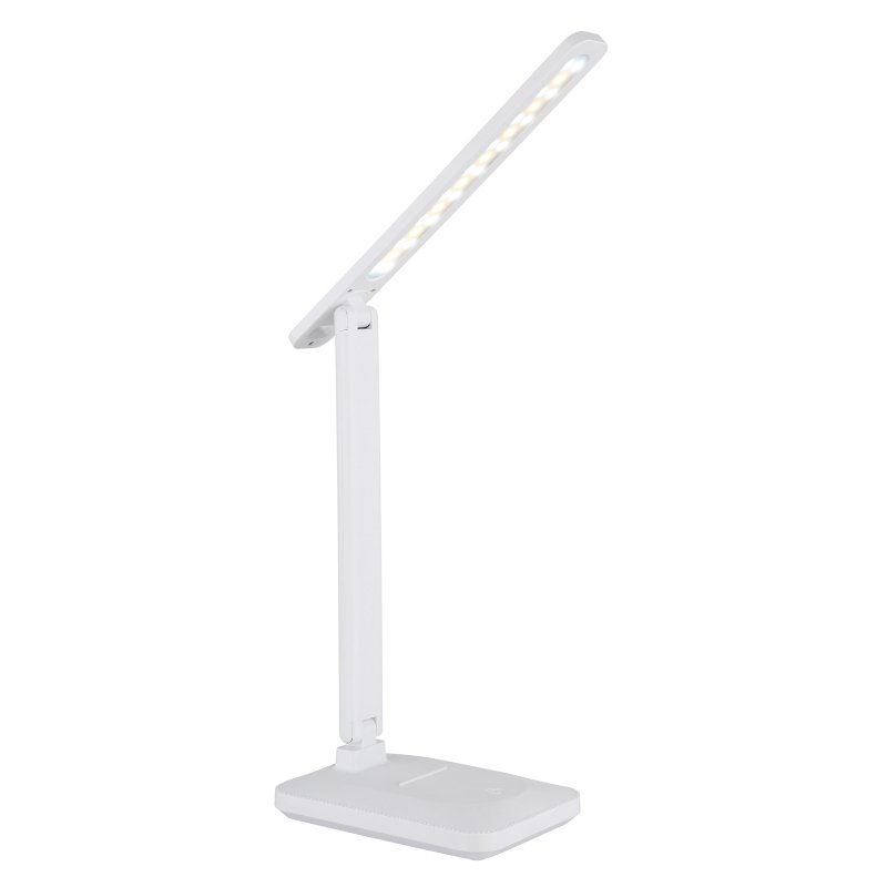lorna-58481w-g29638 Lampă de masă plastic alb mat, plastic opal, touch on/off, touch dimmer, culorile pot fi fixate, excl. adaptor, cablu USB incl, USB-A 2.0/USB-C, LxWxH: 420x287.5x556mm, lungime cablu 1000mm, LED 3W 230V, sursă 270lm, ieșire 150lm, CCT 2800-6500K - imagine 1