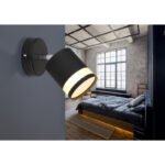 Aplica Spotlight metal negru mat, metal negru mat, plastic opal, LxA: 100x150mm, AL: 185mm, incl. 1x GX53 LED 7W 230V, 600lm sursă, 364lm ieșire, 3000K, incl. bec LED 10161