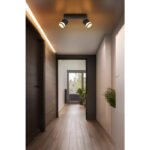 Plafoniera Spotlight metal negru mat, metal negru mat, plastic opal, LxWxH: 300x82x185mm, incl. 2x GX53 LED 7W 230V, sursă 600lm, ieșire 364lm, 3000K, incl. bec LED 10161
