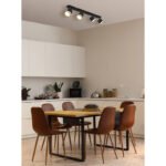 Plafoniera Spotlight metal negru mat, metal negru mat, plastic opal, LxWxH: 800x82x185mm, incl. 4x GX53 LED 7W 230V, 600lm sursă, 364lm ieșire, 3000K, incl. bec LED 10161 - imagine 2