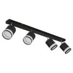 Plafoniera Spotlight metal negru mat, metal negru mat, plastic opal, LxWxH: 800x82x185mm, incl. 4x GX53 LED 7W 230V, 600lm sursă, 364lm ieșire, 3000K, incl. bec LED 10161 - imagine 3