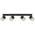 Plafoniera Spotlight metal negru mat, metal negru mat, plastic opal, LxWxH: 800x82x185mm, incl. 4x GX53 LED 7W 230V, 600lm sursă, 364lm ieșire, 3000K, incl. bec LED 10161 - imagine 4