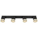 Plafoniera Spotlight metal negru mat, metal negru mat, plastic opal, LxWxH: 800x82x185mm, incl. 4x GX53 LED 7W 230V, 600lm sursă, 364lm ieșire, 3000K, incl. bec LED 10161 - imagine 5