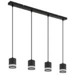 Pendul Lucero, Negru mat, LED 7W 3000K, L800xH1200mm, Globo - imagine 3