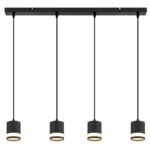 Pendul Lucero, Negru mat, LED 7W 3000K, L800xH1200mm, Globo - imagine 4