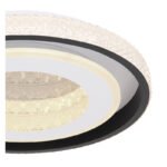 Plafoniera metal alb negru,acril alb,cristale acrilice,funcție cu memorie,lumină noapte,dimabil,telecomandă,culori fixabil,incl.2xAAA,D:500,H:80,LED 52W 230V, sursă 6240lm,ieșire 2600lm,CCT2700-6000 - imagine 5