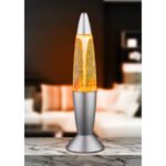 Veioza decorativa, gri argintiu din plastic, din plastic transparent, efect de vârtej in interior, se poate folosi cu baterie sau adaptor, comutator, , excl 1,5V 3x AA, D. 100, H: 355, inclusiv 6xLED 0,06W 3V, colorat. - imagine 4