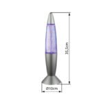 Veioza decorativa, gri argintiu din plastic, din plastic transparent, efect de vârtej in interior, se poate folosi cu baterie sau adaptor, comutator, , excl 1,5V 3x AA, D. 100, H: 355, inclusiv 6xLED 0,06W 3V, colorat. - imagine 6
