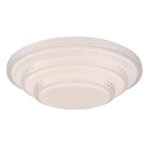 Plafoniera metal alb, acril alb, Decor Sparkle, Google Assistant+Alexa, cu control vocal si APP, dimabil, telecomandă, funcția de memorie, culori fixabile, D: 495, H: 130, incl.1xLED 30W 230V, ieșire180- 2300lm, CCT 3000-6500K