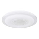Plafoniera metal alb, crom, acril alb, cristale transparente, decor sparkle, Google Assistant+Alexa, cu control vocal si APP, dimabil, telecomandă, funcția de memorie, culori fixabile, incl.2xAAA, D: 500, H: 88, LED 30W 230V, 190-2400lm, 3000-6500K - imagine 3