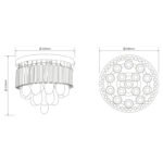 Plafoniera crom, cristale acrilice transparente, D: 280, H: 220, incl. 1xLED 12W ,1000lm, 4000K - imagine 2