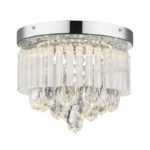 Plafoniera crom, cristale acrilice transparente, D: 280, H: 220, incl. 1xLED 12W ,1000lm, 4000K
