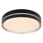 Plafoniera metal negru/bronz, dispersor plastic alb-alb, memorie, lumina de veghe, dimabila, telecomanda, culori lumina reglabile, D:385, H:80, inkl. 1xLED 24W 230V, 2580lm Source, 1100lm iesire, CCT 2.700-6.500K