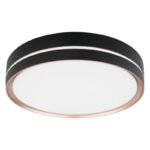 Plafoniera metal negru/bronz, dispersor plastic alb-alb, memorie, lumina de veghe, dimabila, telecomanda, culori lumina reglabile, D:385, H:80, inkl. 1xLED 24W 230V, 2580lm Source, 1100lm iesire, CCT 2.700-6.500K - imagine 3
