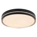 plafoniera metal negru/bronz, dispersor plastic alb-alb, memorie, lumina de veghe, dimabila, telecomanda, culori lumina reglabile, D:485, H:80, inkl. 1xLED 40W 230V, 4000lm Source, 1850lm iesire, CCT 2.700-6.500