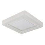 Plafonieră metal alb, cristale din plastic transparent, plastic opal sparkle, inel cromat, LxWxH: 380x380x75mm, incl. LED 24W 230V, sursă 2512lm, ieșire 1607lm, 4000K - imagine 3