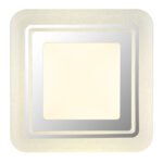 Plafonieră metal alb, cristale din plastic transparent, plastic opal sparkle, inel cromat, LxWxH: 380x380x75mm, incl. LED 24W 230V, sursă 2512lm, ieșire 1607lm, 4000K - imagine 5