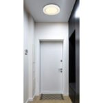 Plafonieră metal alb, cristale din plastic transparent, plastic opal sparkle, inel cromat, ø: 380mm, H: 70mm, incl. LED 24W 230V, sursă 2528lm, ieșire 1636lm, 4000K - imagine 2