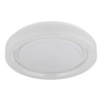 Plafonieră metal alb, cristale din plastic transparent, plastic opal sparkle, inel cromat, ø: 380mm, H: 70mm, incl. LED 24W 230V, sursă 2528lm, ieșire 1636lm, 4000K - imagine 3