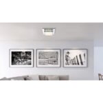 Plafoniera, crom, sticla oglinda, cristale K5 trasnparente, cu efect de stele, LxWxH: 250x250x70, incl. 1xLED 12W 230V, 720lm, 4000K - imagine 3