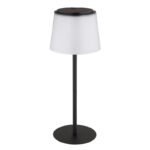 Lampă de masă metal negru mat, plastic satinat, plastic negru mat, touch on/off, dimmable, funcție memorie, excl. adaptor, USB-A 2.0/USB-C, IP44, ø: 130mm, H: 340mm, 2 înălțimi posibile: 34cm sau 21cm, LED 1.8W 230V, sursă 220lm, ieșire 150lm, 3000K - imagine 4