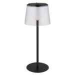Veioză Mariam, Negru mat-transparent, LED 1.8W 3000K, Ø130mm, H340mm, IP44, Globo - imagine 4