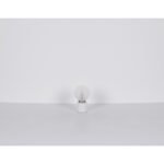 Lampă de masă din metal alb mat, metal nichel mat, sticlă alb, satinată, întrerupător pe cablu, ø: 150mm, I: 245mm, lungime cablu 1500mm, excl. 1x E14 25W 230V - imagine 6