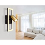 Aplică metal negru mat, metal alamă mată, plastic alb, l x I: 130x350mm, A: 150mm, incl. LED 12W 230V, sursă 1400lm, putere 700lm, 3000K, fără 1x GU10 LED 5W 230V - imagine 2