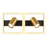 Aplică metal negru mat, metal alamă mată, plastic alb, L x l x I: 440x220x155mm, incl. LED 22W 230V, sursă 2600lm, putere 1250lm, 3000K, fără becuri 2xGU10 LED 5W 230V - imagine 5
