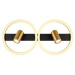 Aplică metal negru mat, metal alamă mată, plastic alb, L x l x I: 600x300x155mm, incl. LED 24W 230V, sursă 2850lm, putere 1400lm, 3000K, fără becuri 2xGU10 LED 5W 230V - imagine 4